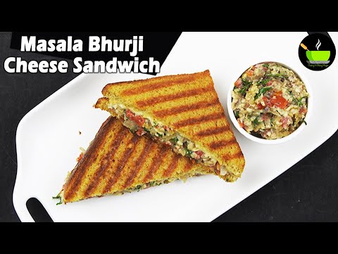 Masala Bhurji Cheese Sandwich