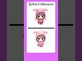 Spot 3 Differences 🐰💗 Cute Chibi Puzzle Brain Test #9 #puzzle #spotthedifferences