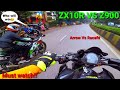 ZX10R vs Z900 On Fire in the Street of Mumbai|Insane battle|Exhaust Comparison|Z900 Rider