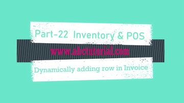 POS-22: [Inventory] Adding input fields &  rows Dynamically using Javascript | ASP.NET MVC
