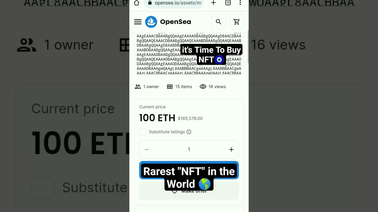 It's A very Rare NFT Ever 🤯  