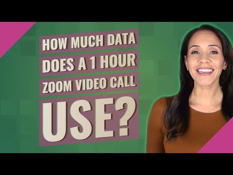 How much data does a 1 hour Zoom video call use?