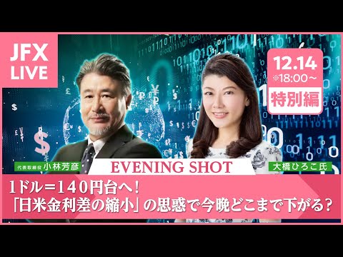 【FX｜ライブ配信】１ドル＝１４０円台へ！「日米金利差の縮小」の思惑で今晩どこまで下がる？2023/12/14（木）