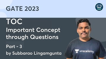 TOC | Important Concept through Questions | Part - 3 | GATE 2023 | Subbarao Lingamgunta