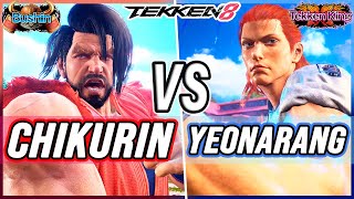 T8 🔥 Chikurin (Paul) vs Yeonarang (Hwoarang) 🔥 Tekken 8