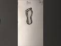 How to draw foot Easy to LEGEND #art #drawing #diy #tutorial #draw #sketch #viral #trending #short