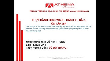 LPI-1 - Thực hành chương 8 - Bài số 1 - SSH - Trung