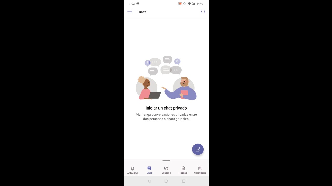 tutorial teams desde dispositivo móvil