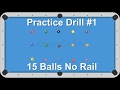 Billiards Drill #1 -- 15 Balls No rail -- Venom Trickshots