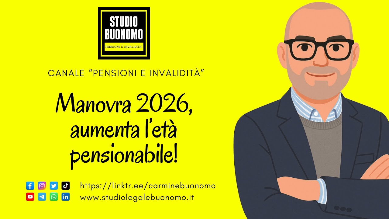 Manovra 2026, aumenta l'età pensionabile!