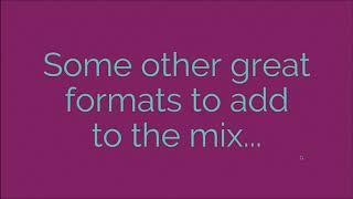 Online course creation - different formats you can use to present your course