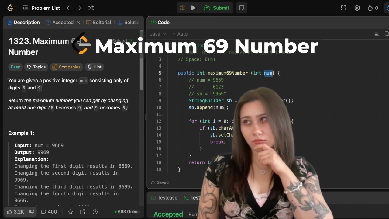 Maximum 69 Number LeetCode - Java - YouTube