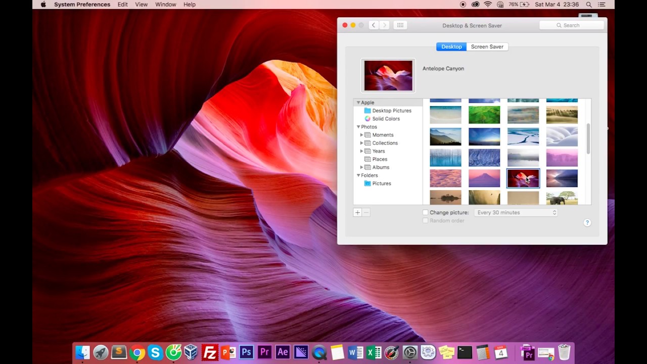 how to change mac background