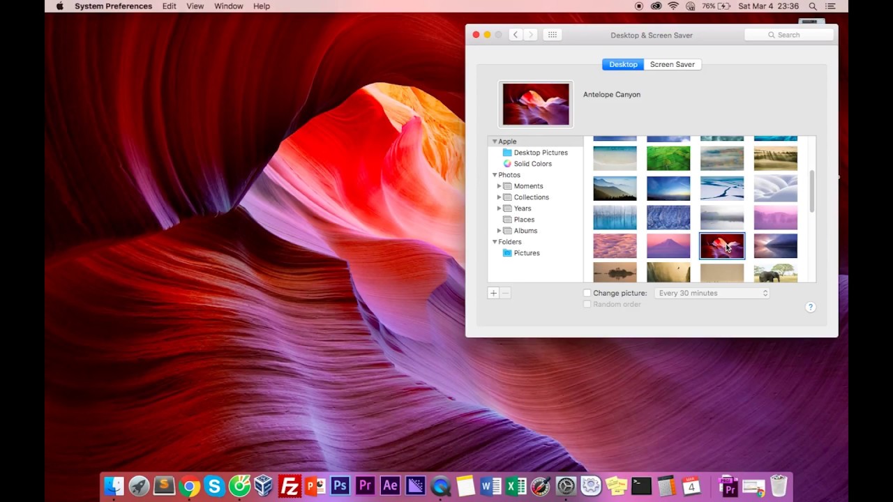 how to change background mac using photos