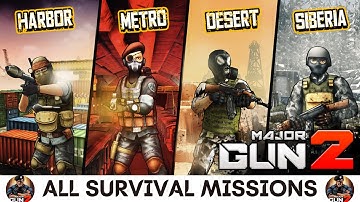 Major Gun 2 - All Survival Missions Gameplay Walkthrough (iOS,Android)