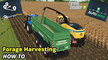🟡 FS25 // Courseplay & Autodrive Geautomatiseerde voederoogst 1/2