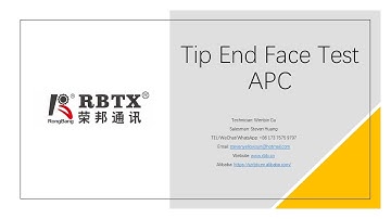 Step 08 Polishing Result Test Connector Tip End Face Check APC Rongbang RBTX Instruction Video