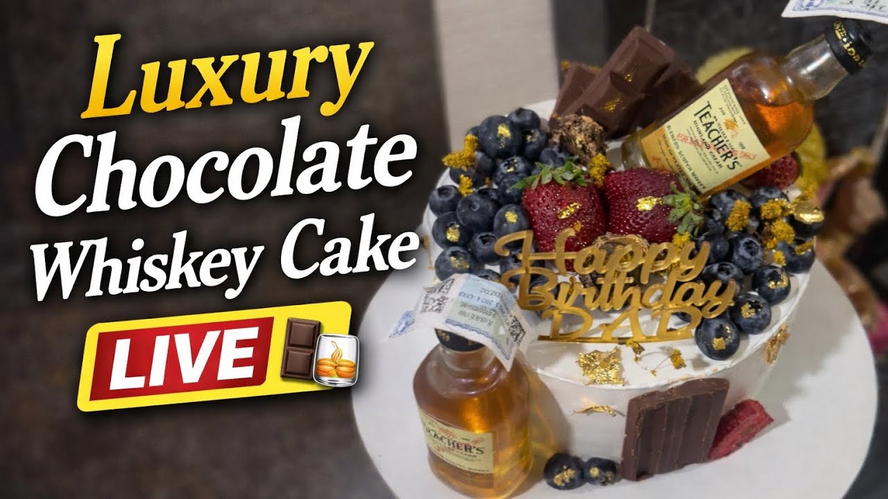 Luxury Chocolate Whiskey Cake LIVE 🍫🥃 | Stunning Party Design