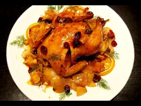 Baked Cornish Hen with Herbs and Honey