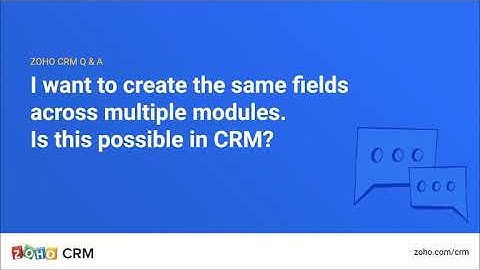 Creating same fields across multiple modules.