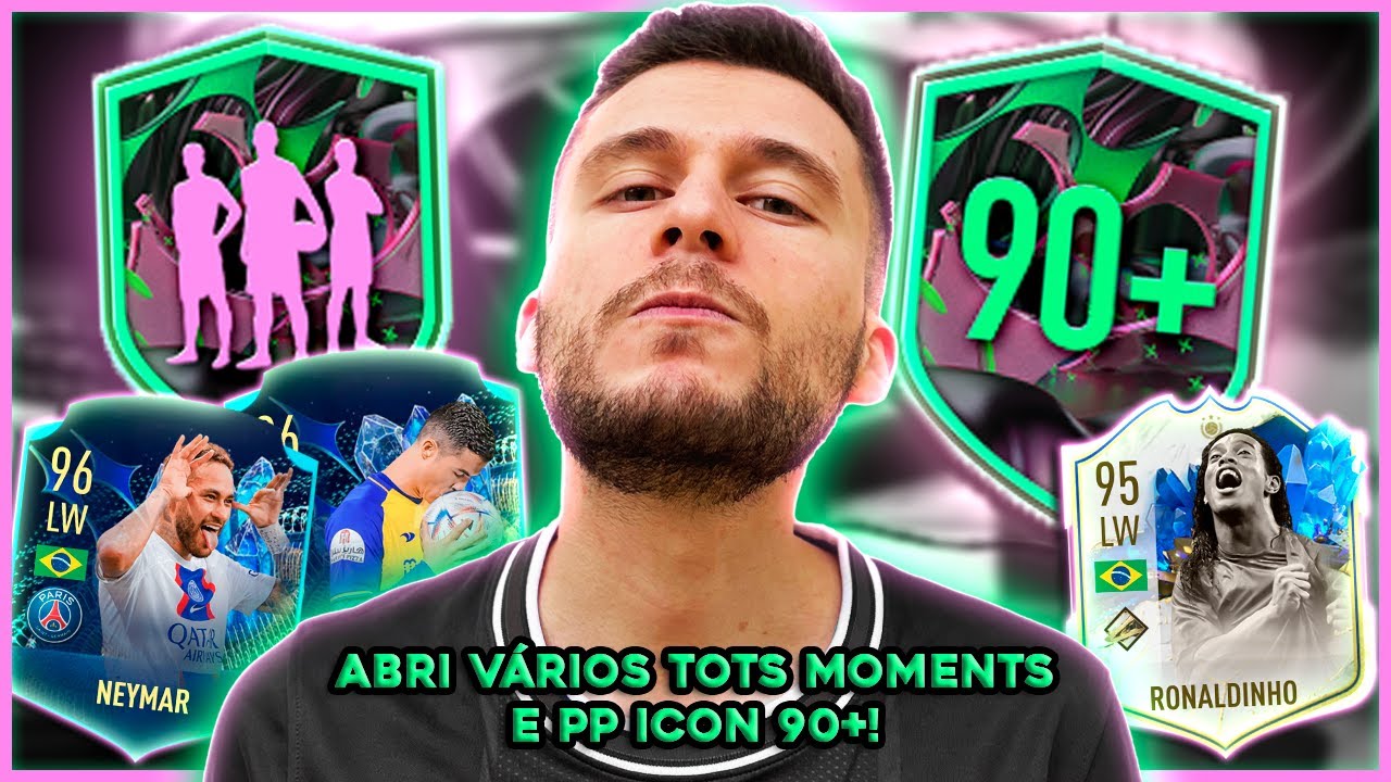 ABRI VÁRIOS TOTS OU TOTS MOMENTS NEGOCIÁVEIS!!! VALE A PENA? E ALGUNS PP DE ICON 90+! FIFA 23 UT
