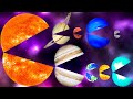 HUNGRY PLANETS for kids★Funny Planet comparison Game for BABY★Solar System Comparison★8 Planets size