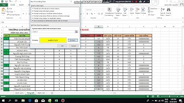 Tô màu có điều kiện cho cả dòng dữ liệu trong Excel đơn giản cực nhanh