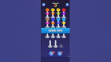 Nut Sort Level 1592 - Color Puzzle Game by Kiwi Fun #games #puzzle #NutSort #NutSortSolution