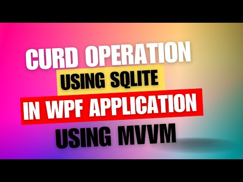 CURD operation using SQLite in WPF, MVVM without writing migration code