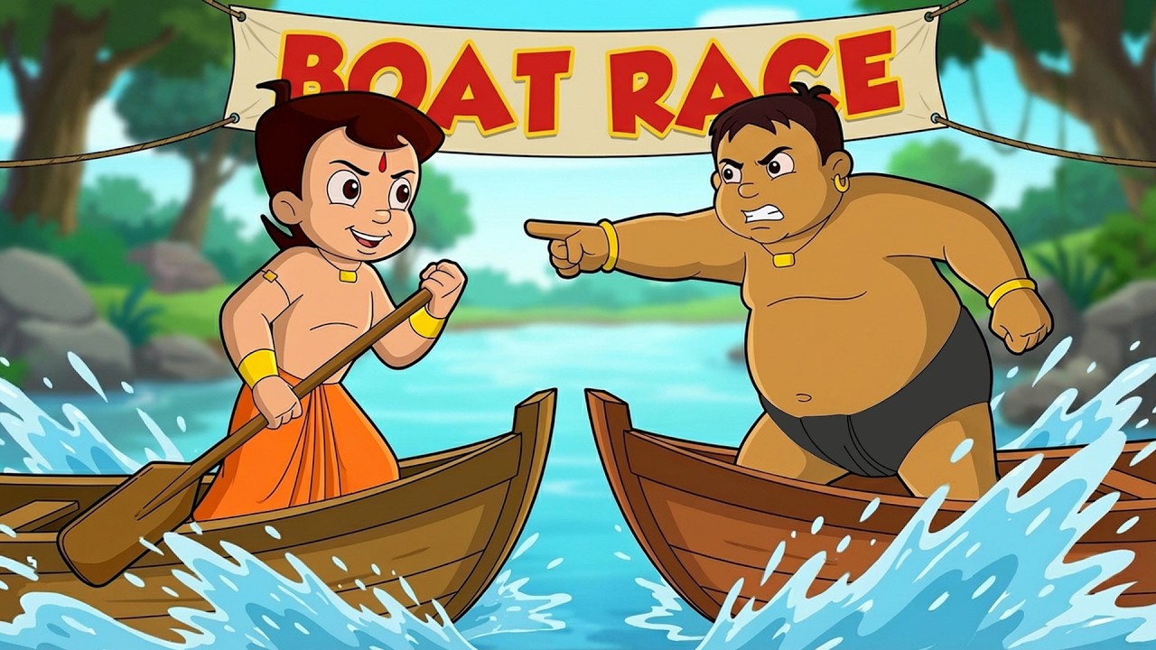 Chhota Bheem VS Kalia - Boat Race | Adventure Cartoons for Kids | Dholakpur's Battle