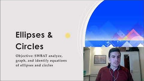 PreCalc 7.2 Ellipses and Circles