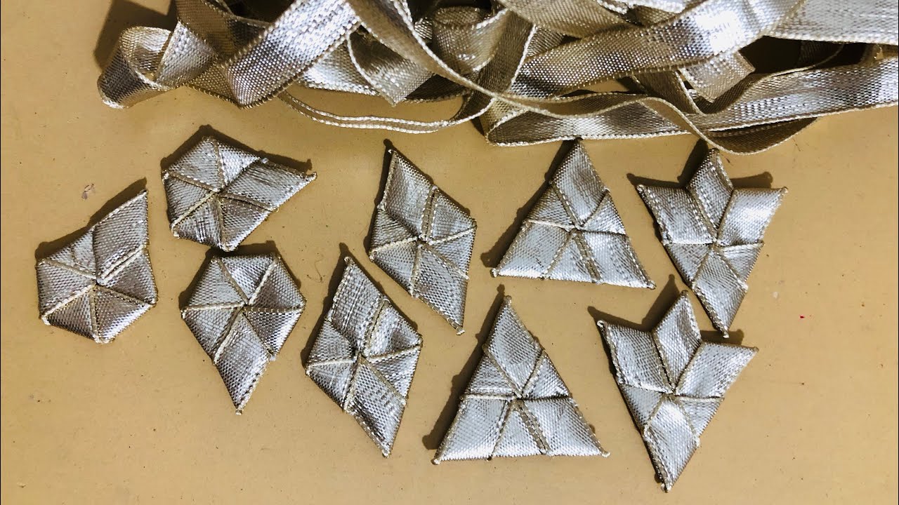 Gota Patti Flower Shapes | 4 in 1 | Gota Leaf | गोटा फूल | گوٹا پھول بنانے کا طریقہ | Gota Leaf