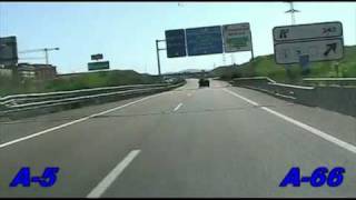 A-5 / A-66 Badajoz , Autovía del Suroeste - Ruta de la Plata / Around Mérida - Highways in Spain.