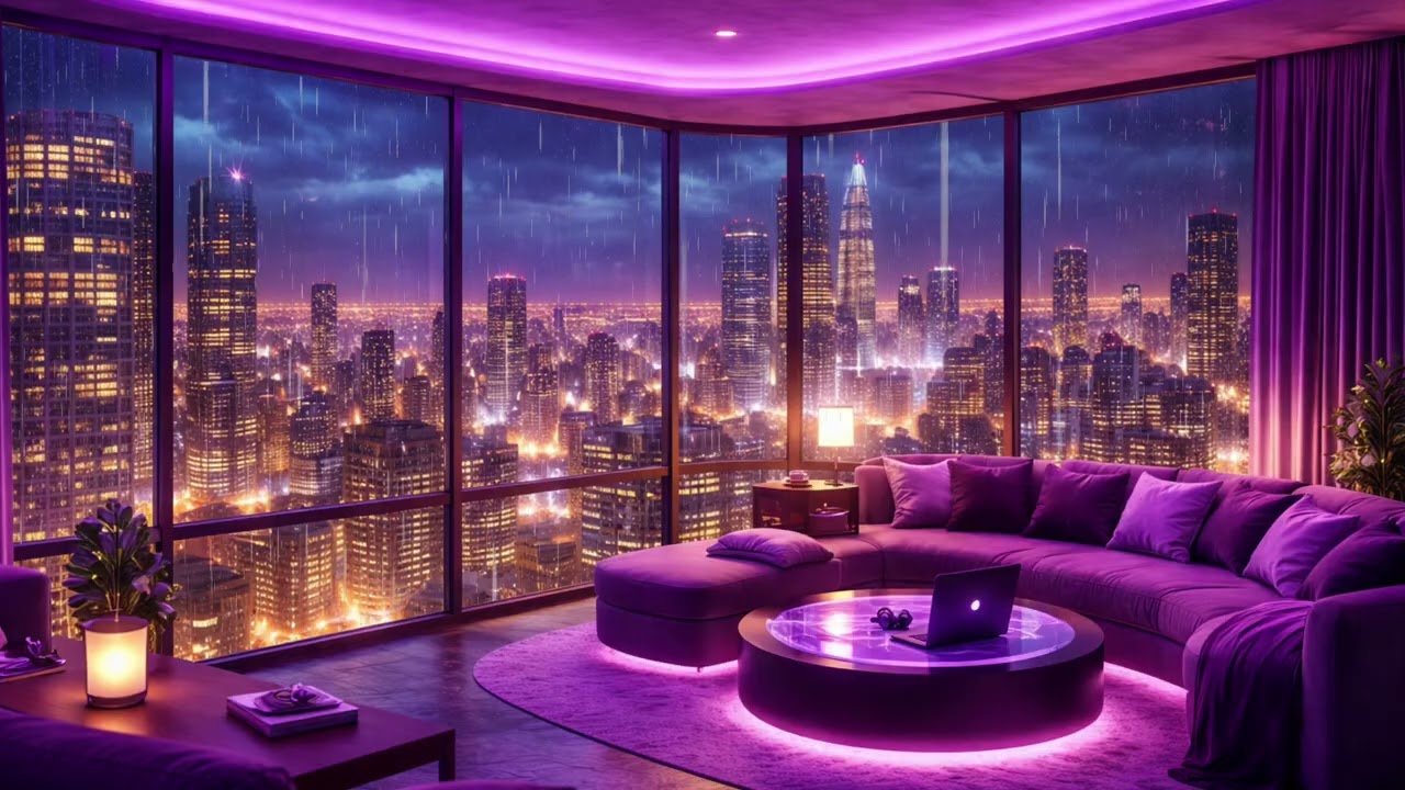 Lofi Hip Hop Beats 💜 Slow & Chill Lofi for Deep Focus | Study & Work Night Vibes 🌆