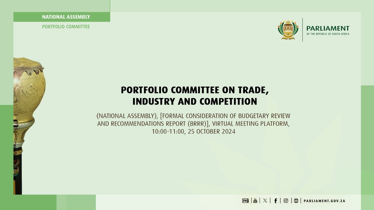 Portfolio Committee on Trade, Industry and Competition, 25 October 2024