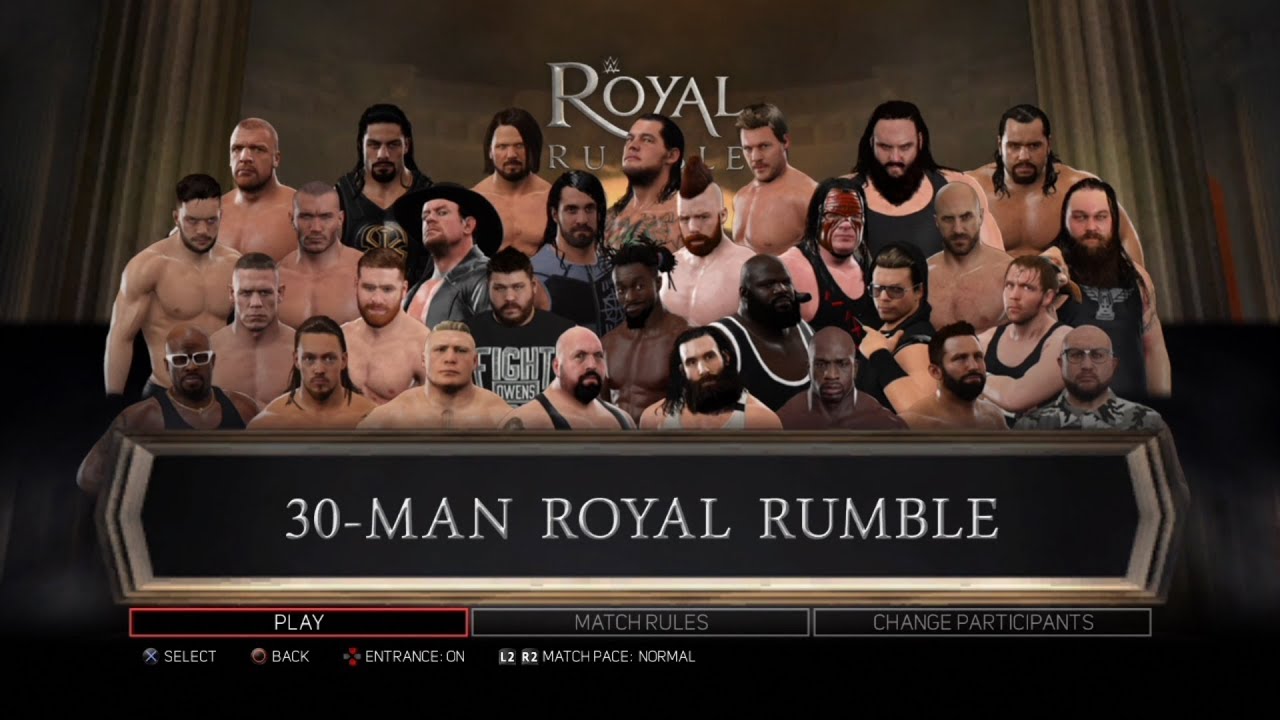 WWE 2K17 PS3 - 30-Man Royal Rumble #1