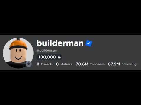 Becoming the 100000 people to like builderman - YouTube