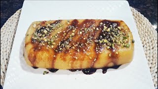 لو عندك كوب سميد و٤ كاسات كبيرة عصير برتقال خلينا نحضر معكم حلى بارد وسريع screenshot 5