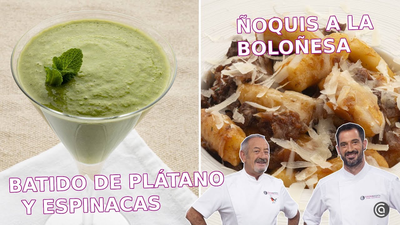 BATIDO de plátano, manzana y espinacas - ÑOQUIS a la boloñesa // con Karlos Arguiñano