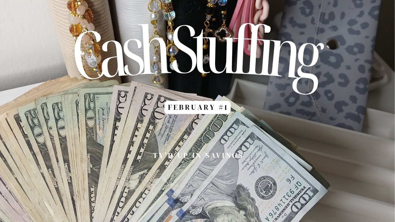 Cash Stuffing | February Paycheck no.1 $1449  #cashstuffing #budget #cashbudgeter #moneygoals