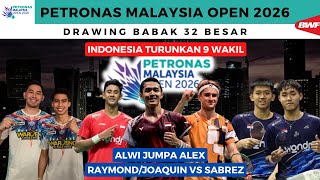 Drawing malaysia Open badminton 2026 ~ Alwi vs Alex ~ SabRez vs Raymond/Joaquin ~ Putri KW vs Jepang