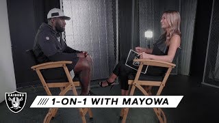 Defensive end benson mayowa sits down with nicole zaloumis to discuss
his first games in the silver and black, being a veteran presence for
lin...