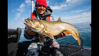 Chasing April Lake Trout on Lake Superior with Leadcore and Downriggers!