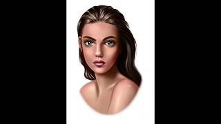Entstehung eines digitalen Portraits mit Procreate (Zeitraffer) screenshot 5