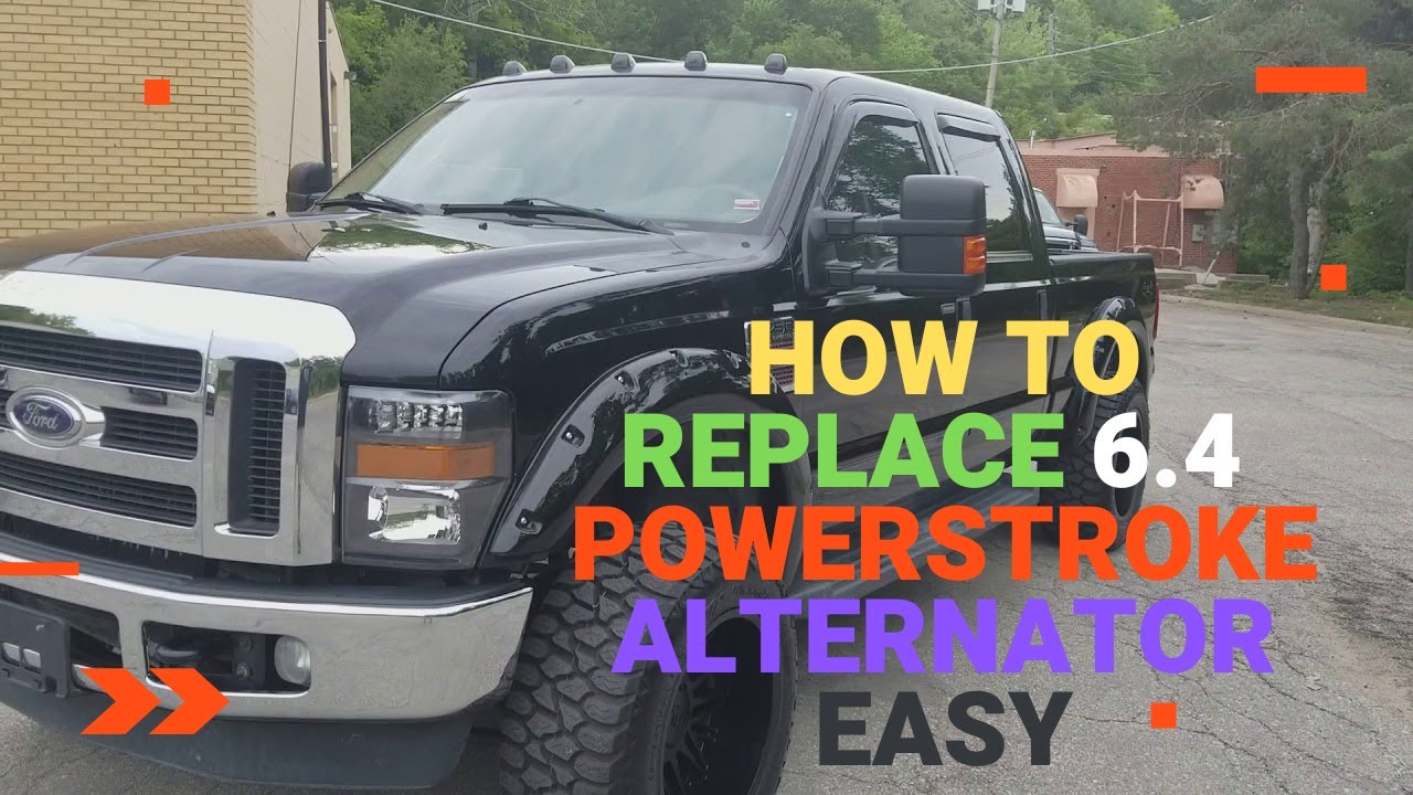 Easy How To Replace Alternator 08-10 F350 6.4 Powerstroke