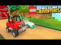 LEGO Hill Climb Adventures Part 1: Offroad in a Red Jeep 4x4! Mobile Car Game