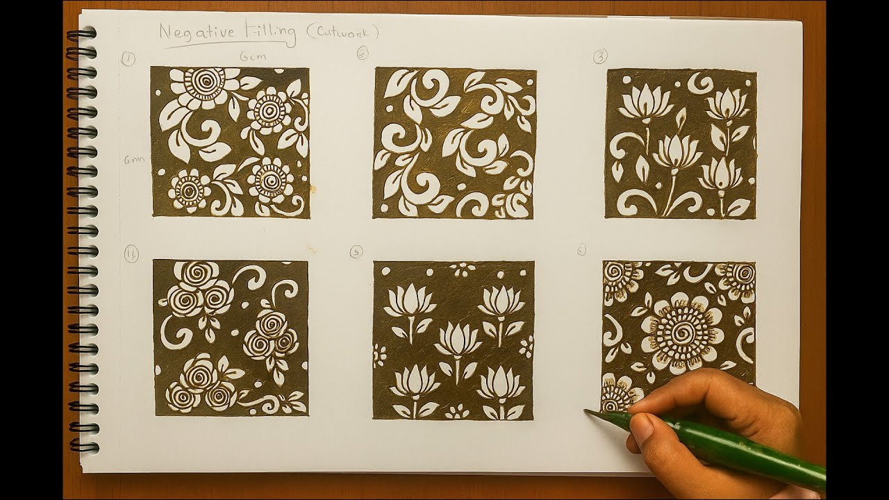 Different Negative Filling Designs || Learn Negative Filling design || Easy Henna design
