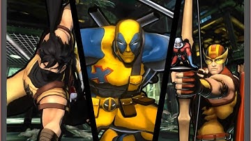 Ultimate Marvel vs Capcom 3: Deadpool, Strider Hiryu, and Hawkeye arcade playthrough