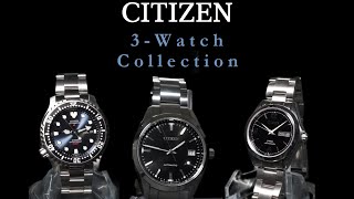 Citizen 3 Watch Collection | Diver, Field, & Dress | NY0040, NB1050, & 4S282345 'Forma'