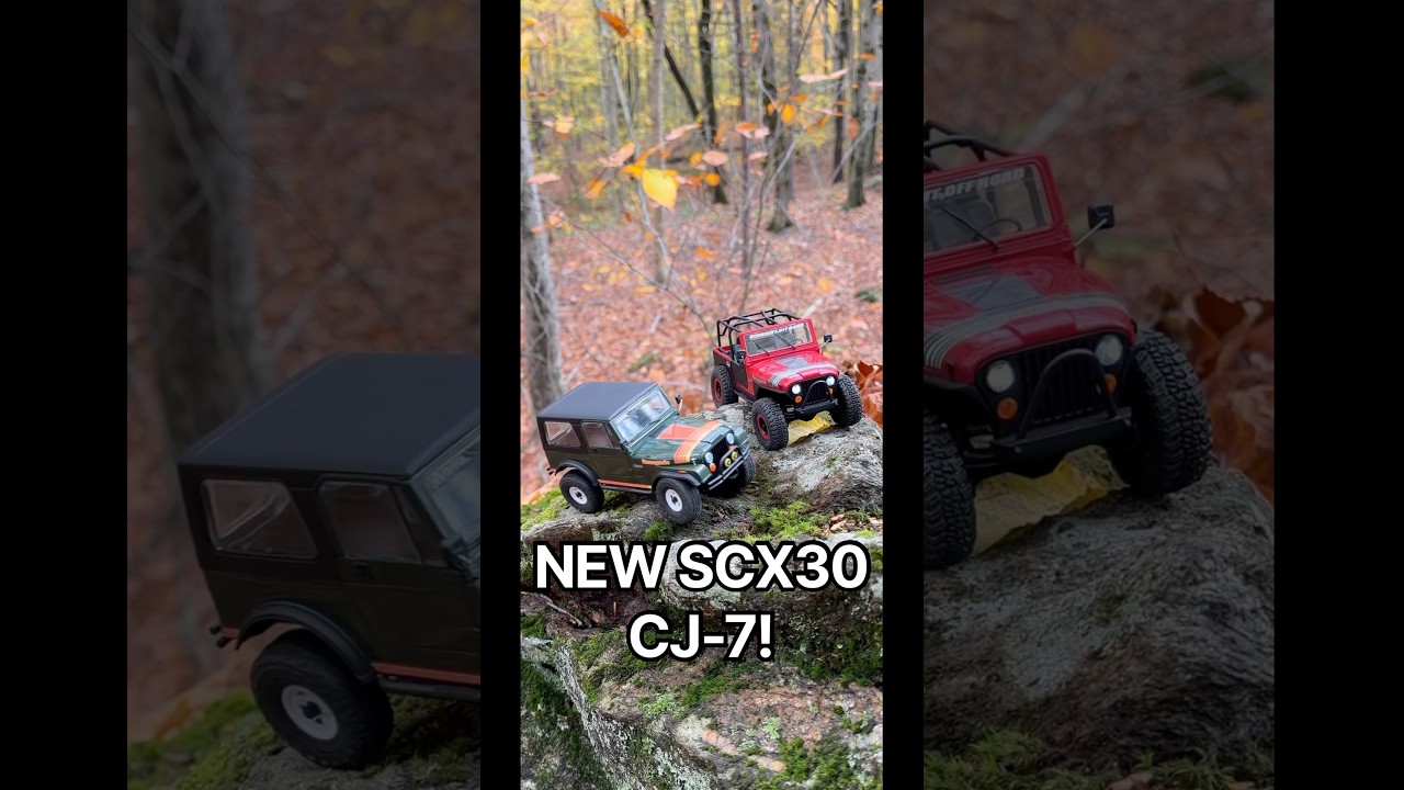 NEW Axial SCX30 Jeep CJ-7! Red or Green? #shorts